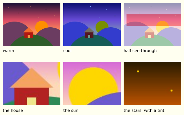 Tinting a picture and drawing part of it