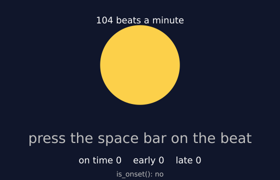 Music: tap along to the beat