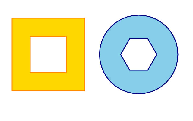 Shapes with holes