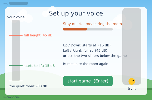 Voice-controlled game
