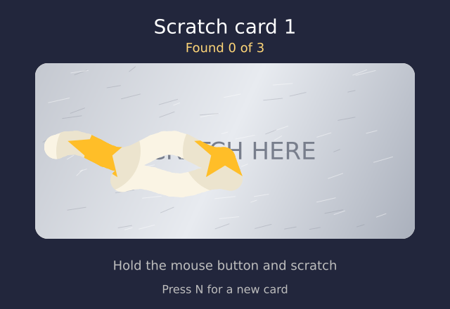 Scratch-card reveal game