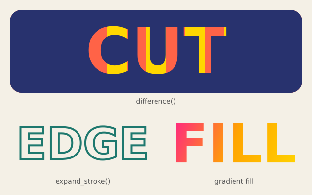 Letters turned into shapes