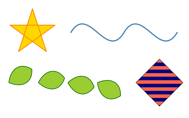 Shapes and paths